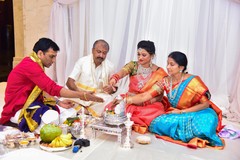 Maharani making offerings to Ganesha Puja. Maharani making offerings to Ganesha Puja.