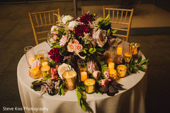 Floral arrangements on the table Floral arrangements on the table