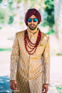 Enchanting Indian groom on his ceremony outfit. Enchanting Indian groom on his ceremony outfit.