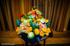 Stunning personalized Indian wedding fruits decoration. Stunning personalized Indian wedding fruits decoration.