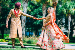 Indian bride and groom romantic first glance. Indian bride and groom romantic first glance.
