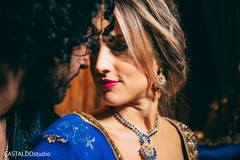 Adorable Indian bride looking at groom. Adorable Indian bride looking at groom.