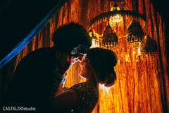 Lovely Indian bride and groom silhouette. Lovely Indian bride and groom silhouette.