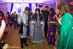 Indian bride and groom during rituals Indian bride and groom during rituals