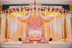 Details of the Indian wedding stage Details of the Indian wedding stage