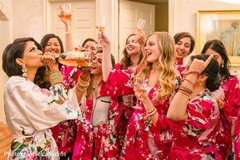 Indian bride with bridesmaids Indian bride with bridesmaids