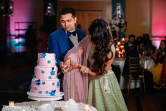 Indian couple cutting the cake Indian couple cutting the cake