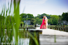 Indian bride and groom at the pier Indian bride and groom at the pier