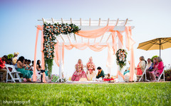 Indian couple under the mandap Indian couple under the mandap