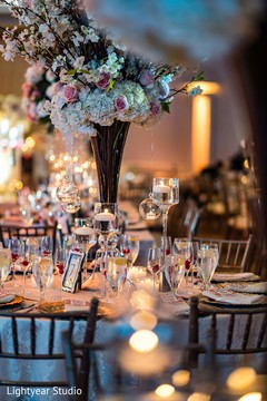 Dreamy indian wedding reception table flower decoration. Dreamy indian wedding reception table flower decoration.