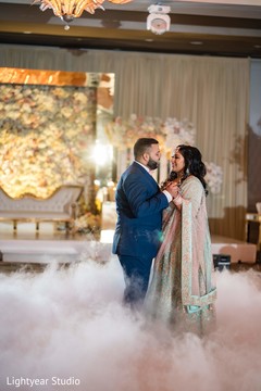 Indian lovebirds having their first dance. Indian lovebirds having their first dance.