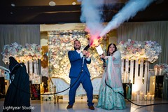 Marvelous Indian wedding couple at reception. Marvelous Indian wedding couple at reception.