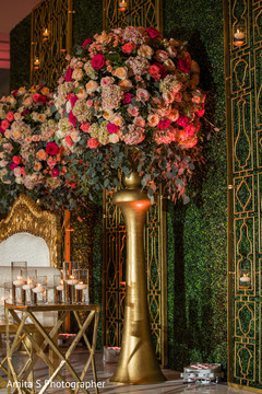 Dreamy indian wedding reception stage flower decoration. Dreamy indian wedding reception stage flower decoration.