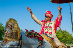 Elegant Indian groom riding baraat white horse. Elegant Indian groom riding baraat white horse.