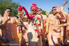 Indian groomsmen during baraat celebration Indian groomsmen during baraat celebration