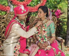Tying of the Mangalsutra ritual capture. Tying of the Mangalsutra ritual capture.