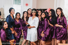 Gorgeous Indian bride with bridesmaids ready to make a toast. Gorgeous Indian bride with bridesmaids ready to make a toast.