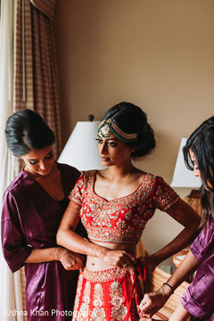 Lovely Indian bride getting ready for her big day. Lovely Indian bride getting ready for her big day.