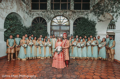Phenomenal indian couple with bridesmaids and groomsmen. Phenomenal indian couple with bridesmaids and groomsmen.