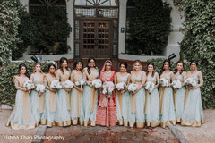 Incredible Indian bride with bridesmaids capture. Incredible Indian bride with bridesmaids capture.