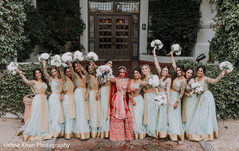 Adorable indian bride with bridesmaids capture. Adorable indian bride with bridesmaids capture.
