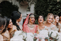 Dreamy capture of maharani with bridesmaids. Dreamy capture of maharani with bridesmaids.