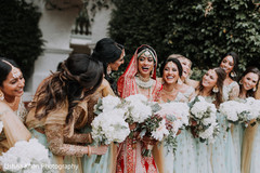 Fun Indian bride and bridesmaids photo. Fun Indian bride and bridesmaids photo.