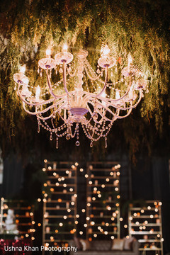 Marvelous Indian wedding reception chandelier. Marvelous Indian wedding reception chandelier.