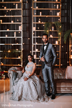 Lovely Indian couple reception photo session. Lovely Indian couple reception photo session.