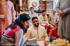 Indian bride and groom during the ceremony Indian bride and groom during the ceremony