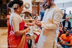 Indian bride and groom during the ceremony Indian bride and groom during the ceremony
