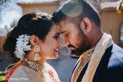 Indian bride and groom during pictures Indian bride and groom during pictures