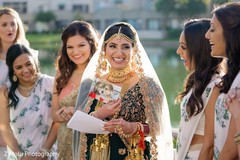 Maharani and bridesmaids outside Maharani and bridesmaids outside