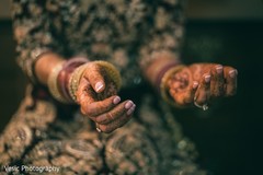 Indian bride showing her mehndi art. Indian bride showing her mehndi art.