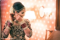 Joyful Indian bride getting ready. Joyful Indian bride getting ready.