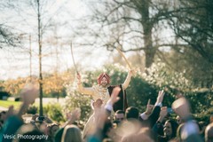 Charming Indian groom at his baraat celebration. Charming Indian groom at his baraat celebration.