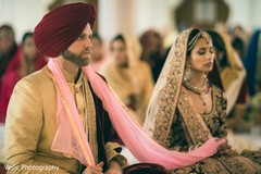 Indian bride and groom in traditional wedding dress Indian bride and groom in traditional wedding dress