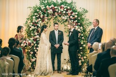 Glamorous indian bride and groom during wedding ritual. Glamorous indian bride and groom during wedding ritual.