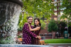 Indian lovebirds' sangeet photo. Indian lovebirds' sangeet photo.