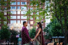 Indian bride and groom's sangeet photo session Indian bride and groom's sangeet photo session