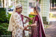 Indian bride and groom fun first glance. Indian bride and groom fun first glance.