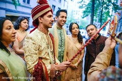 Indian groom during baraat Indian groom during baraat