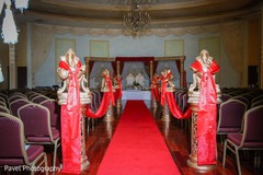 Incredible red carpet for Indian wedding ceremony aisle. Incredible red carpet for Indian wedding ceremony aisle.