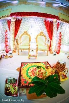 Impressive mandap seats setup. Impressive mandap seats setup.