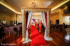 Magnificent Indian wedding ceremony aisle entrance decor. Magnificent Indian wedding ceremony aisle entrance decor.