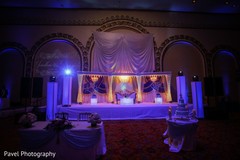 Dreamy indian wedding reception stage set up. Dreamy indian wedding reception stage set up.