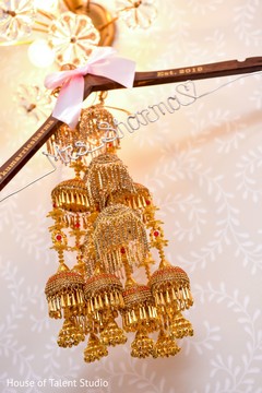 Indian bridal kalire hanging on personalized hanger. Indian bridal kalire hanging on personalized hanger.