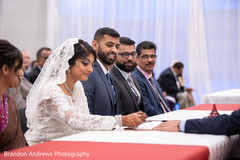 Indian bride signing the contract Indian bride signing the contract