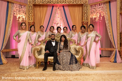 Indian bride posing with Maharanis Indian bride posing with Maharanis