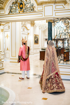 Sweet Indian bride about to meet the groom. Sweet Indian bride about to meet the groom.